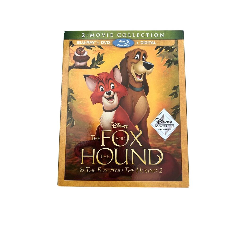 The Fox And The Hound 1 & 2 Blu-ray + DVD Disney Club Slipcover Brand New Sealed